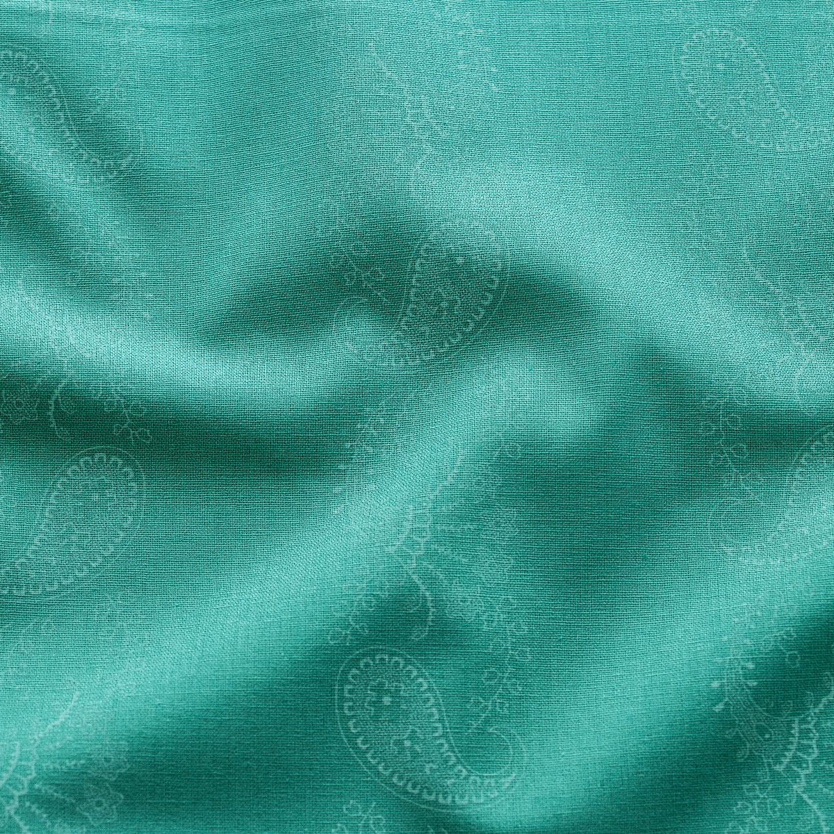 Webware Baumwolle Renforcé mercerisiert für Trachten - florales Muster - türkis