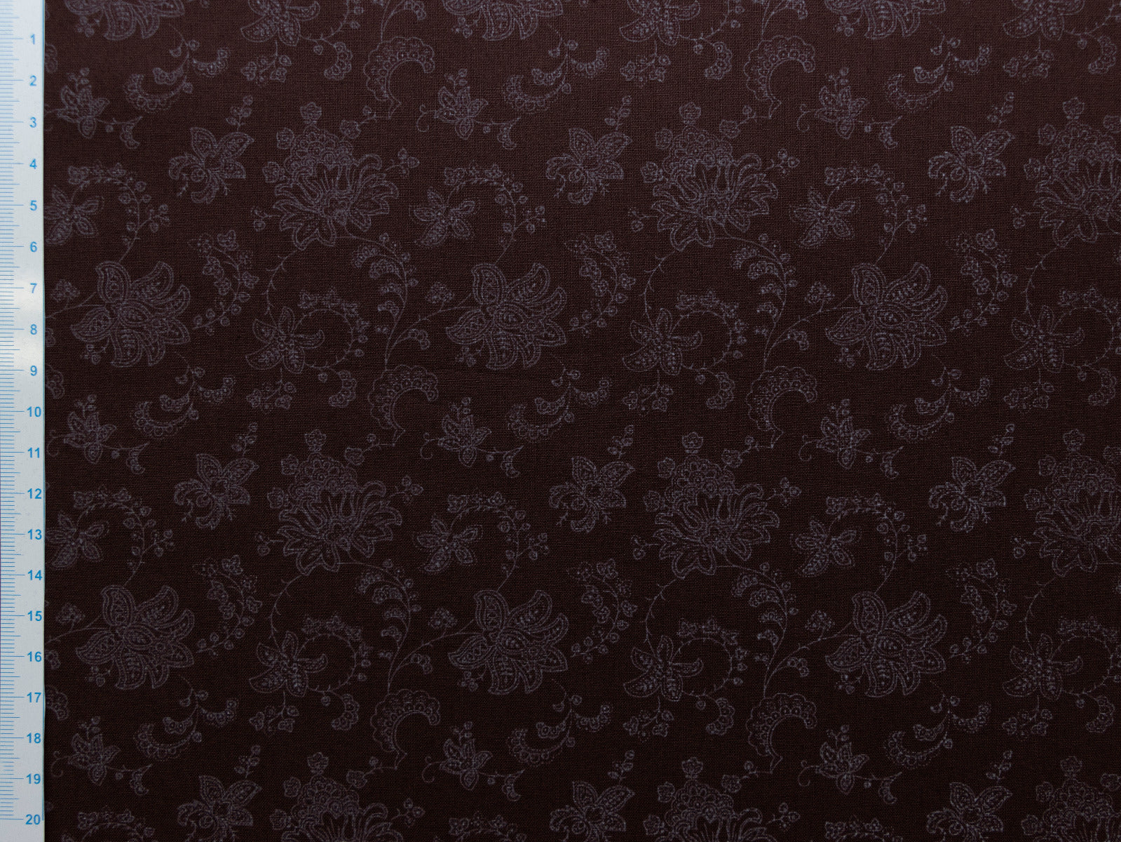 Webware Baumwolle Renforcé mercerisiert für Trachten - Blumenbeet - dunkelbraun