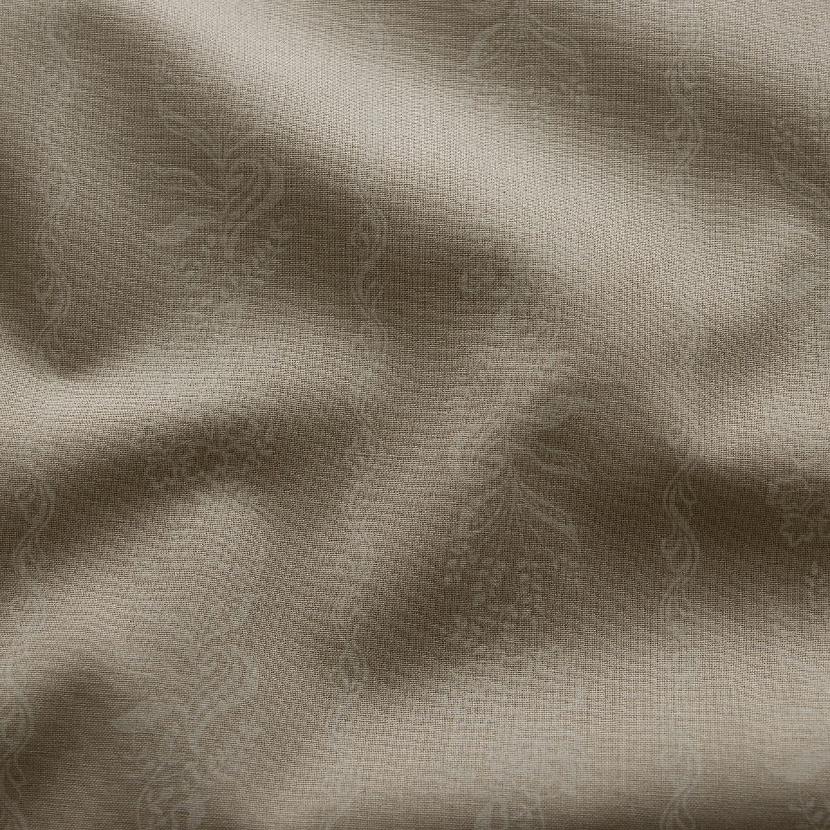 Webware Baumwolle Renforcé mercerisiert für Trachten - blumige Ranken - beige