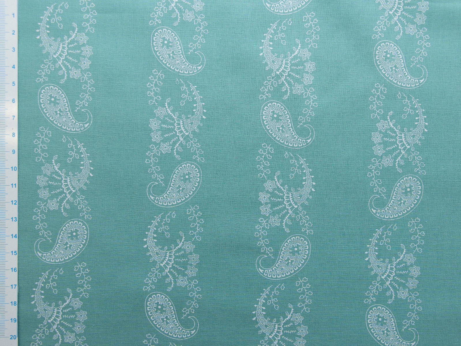 Webware Baumwolle Renforcé mercerisiert für Trachten - florales Muster - hellblau