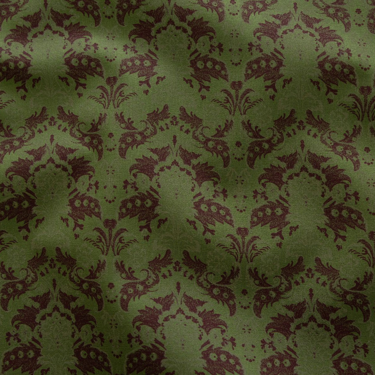 Webware Baumwolle Renforcé mercerisiert für Trachten - Ornamente - grün