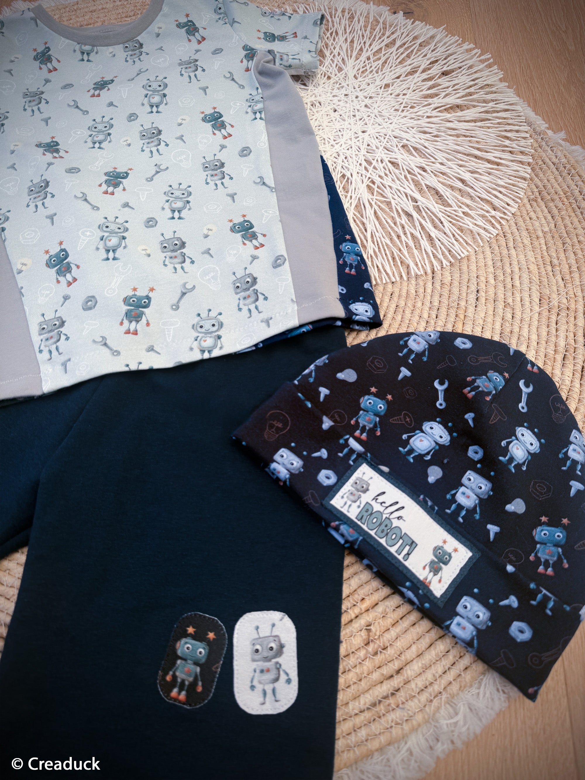 Jersey Baumwolle Swafing - Hello Robot!