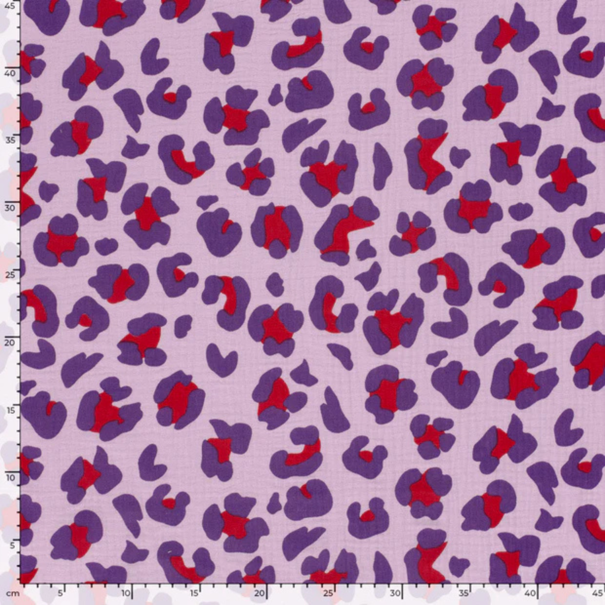 Baumwolle Musselin Double Gauze - Animalprint Leo - lavendel
