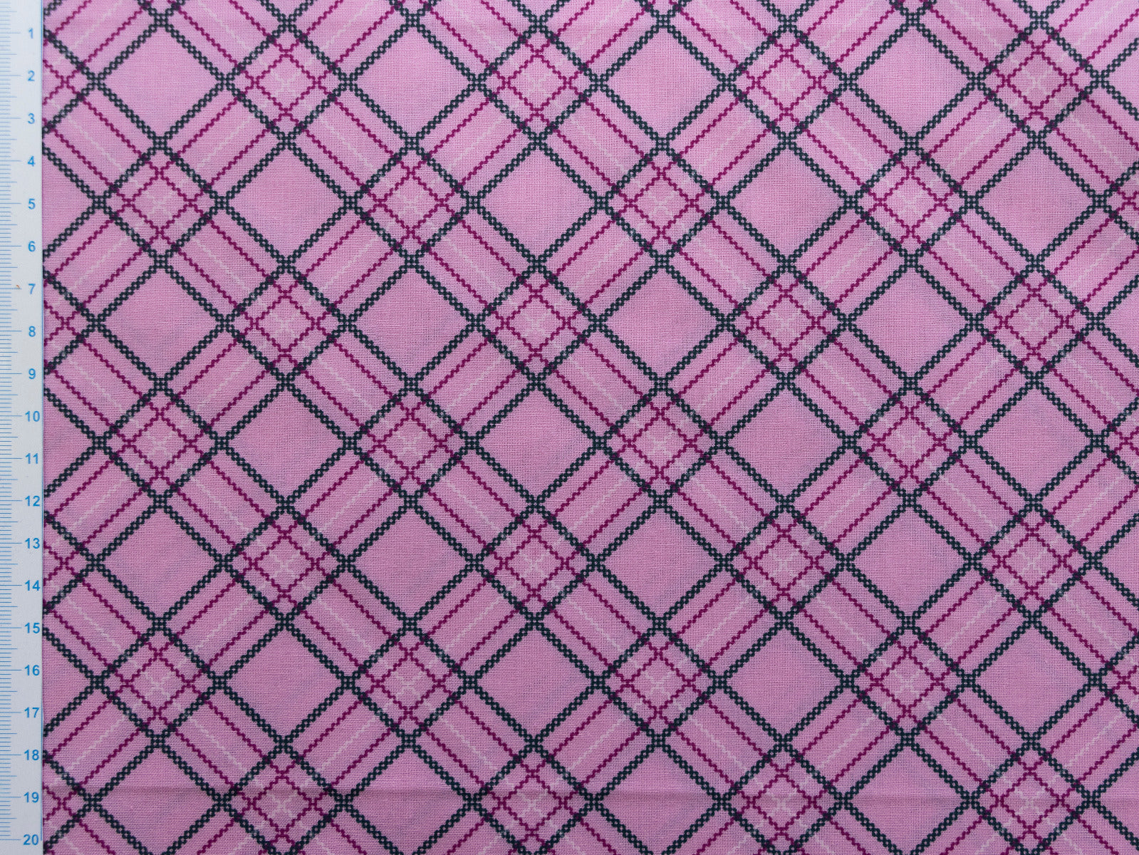 Webware Baumwolle Renforcé mercerisiert für Trachten - Karomuster - rosa