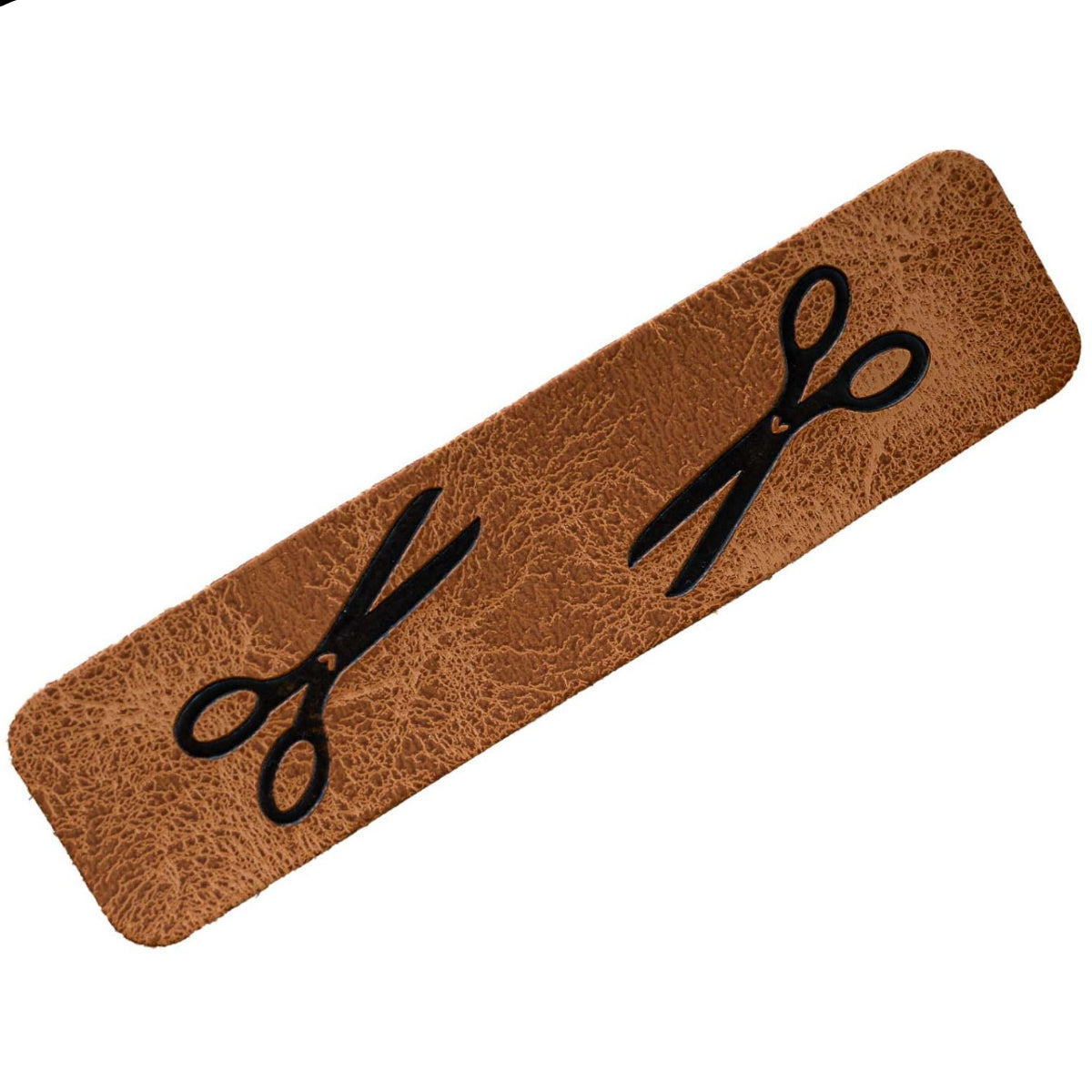 Jessy Sewing Kunstleder-Knick-Label - "Schere" - braun