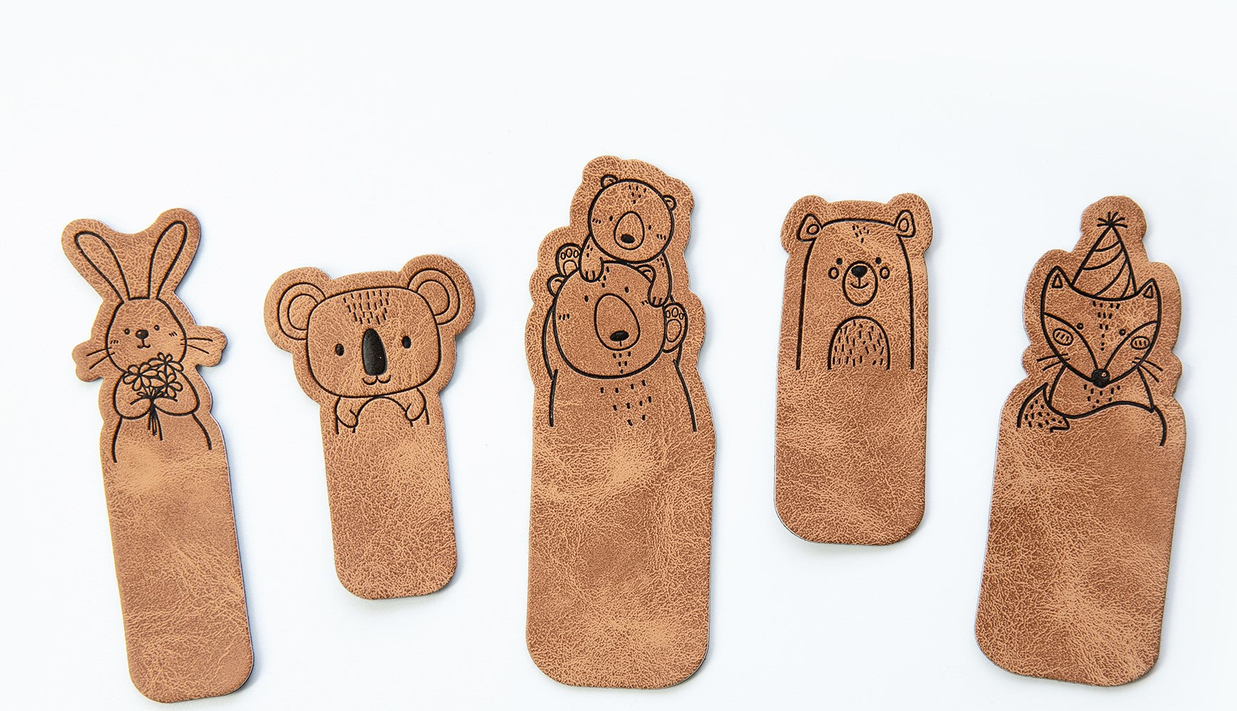 Jessy Sewing Kunstleder-Knick-Label "Koala" - braun