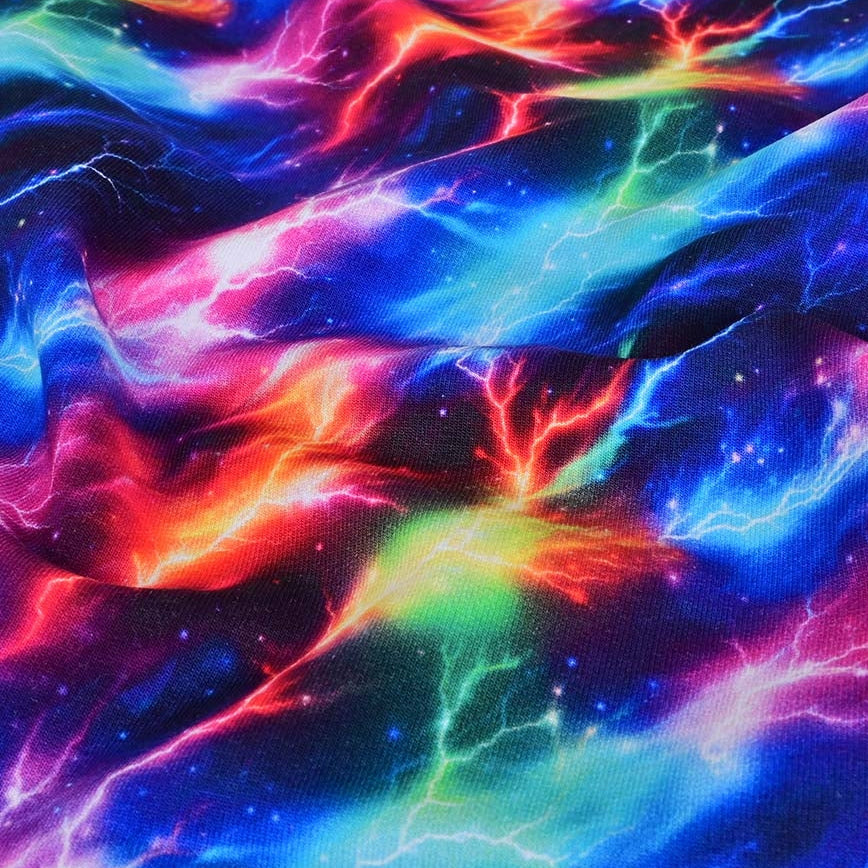 Angerauter Sweat Neon Blitz - schwarz