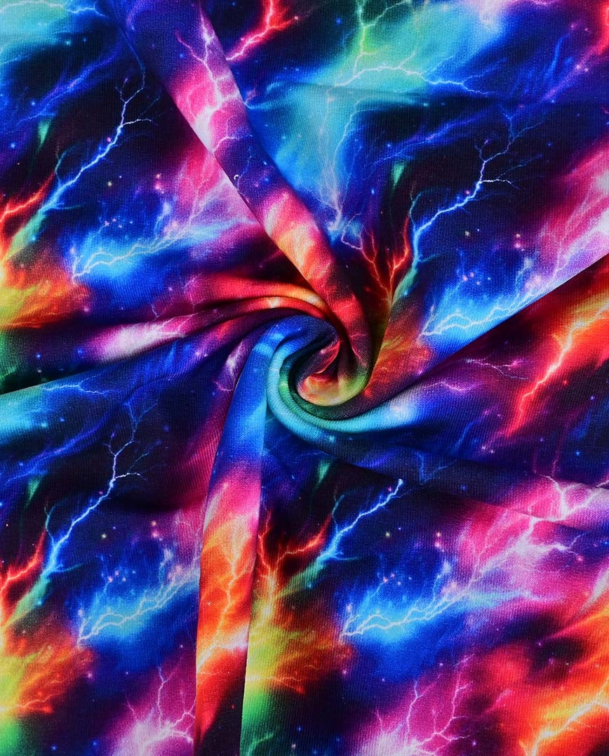 Angerauter Sweat Neon Blitz - schwarz