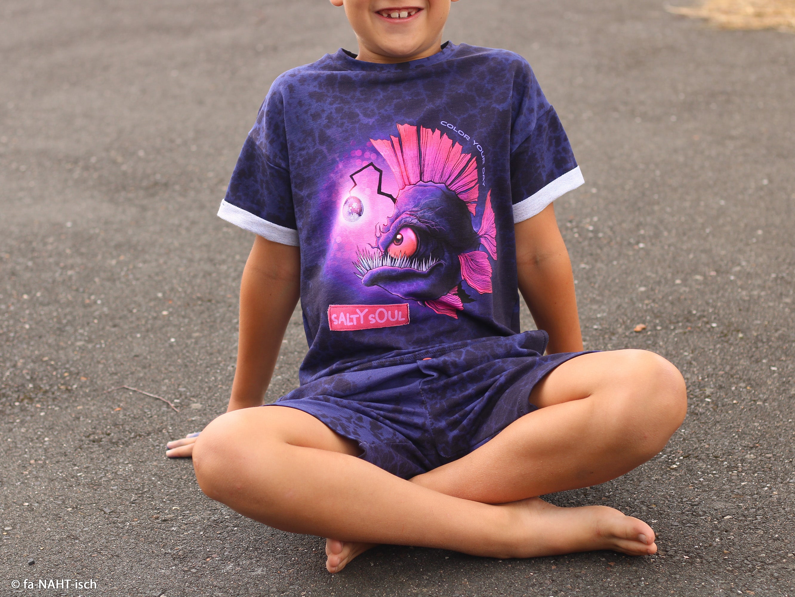 French Terry Swafing Deep Water Thorsten Berger - dunkellila