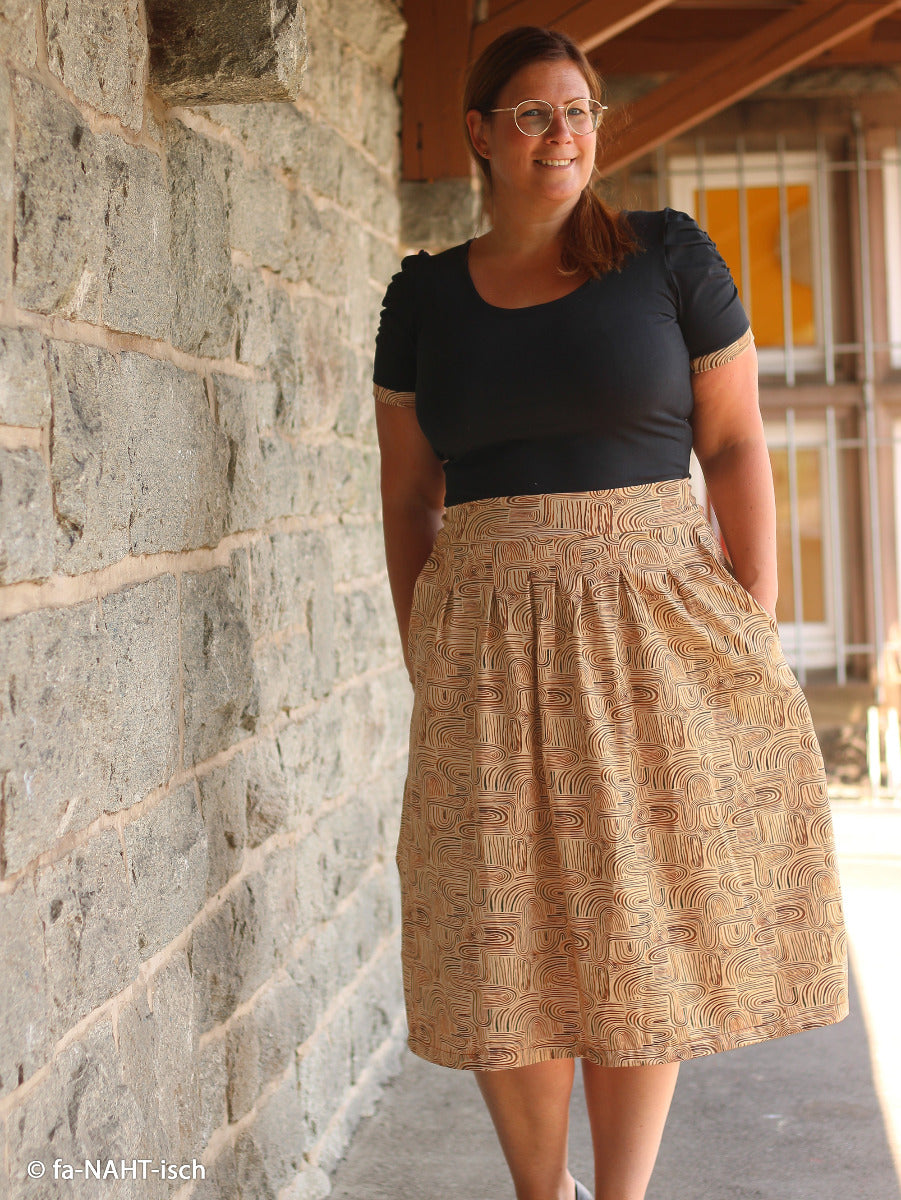 Jersey Baumwolle Swafing Patty - Holzmuster