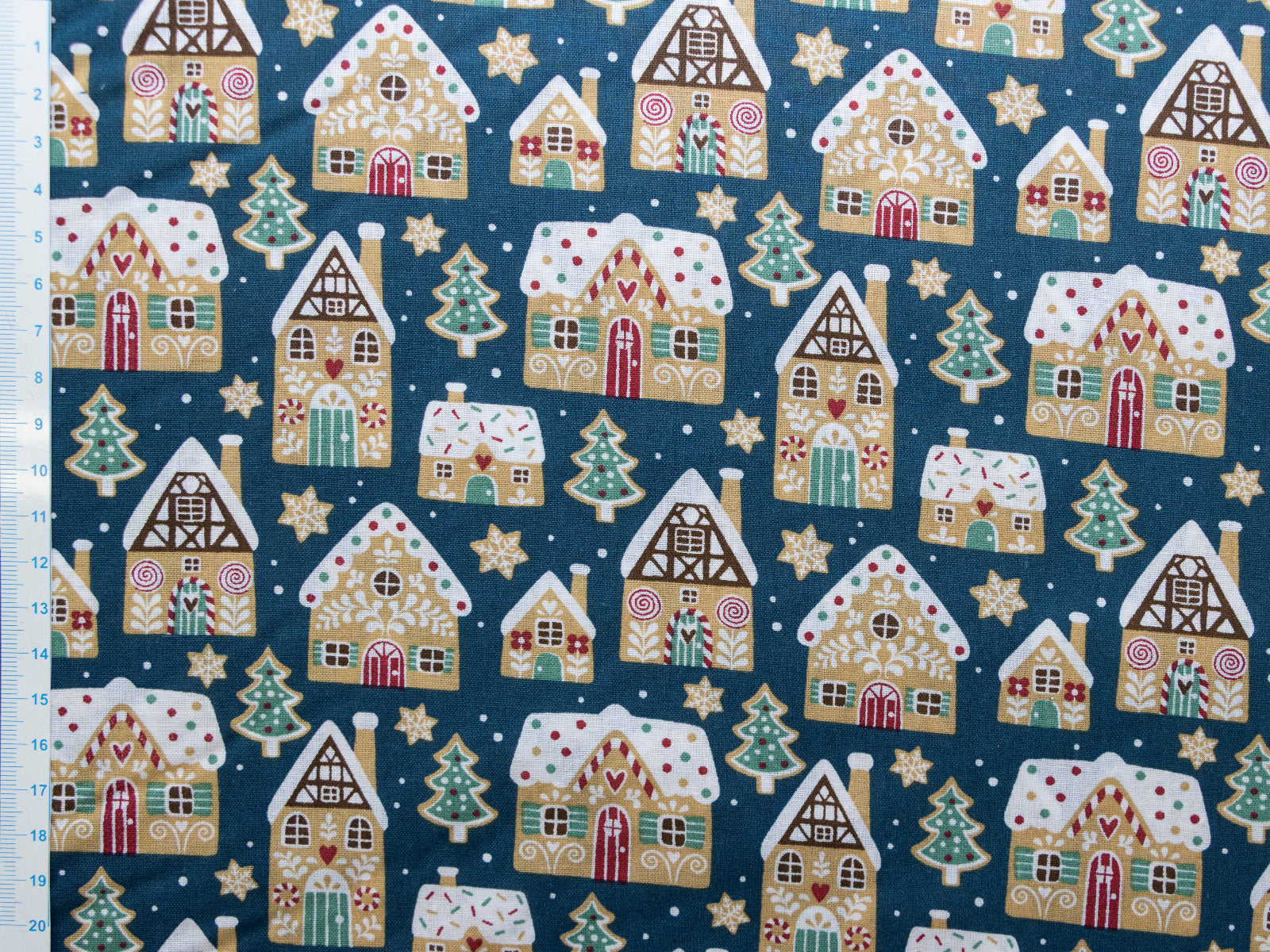 Webware Baumwolle Christmas - Lebkuchenhäuser