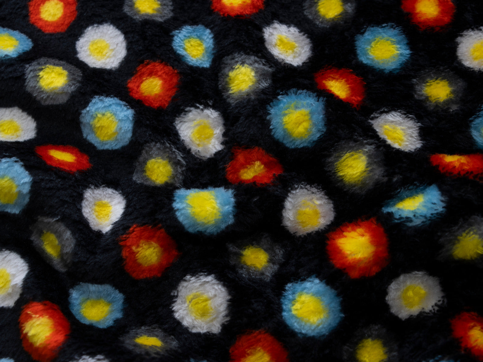 Wellnessfleece Doubleface - Baumaschinen und Farbkleckse - grau-schwarz