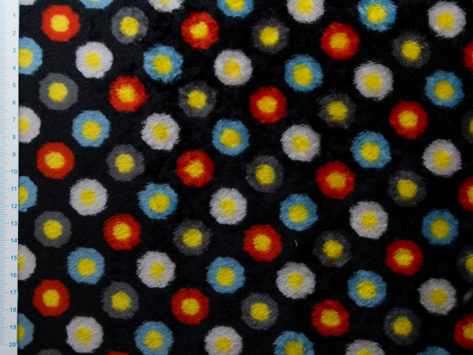 Wellnessfleece Doubleface - Baumaschinen und Farbkleckse - grau-schwarz