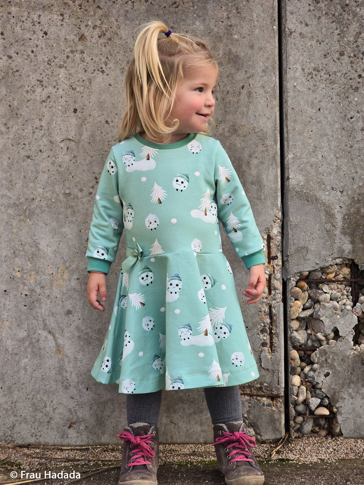 French Terry Swafing - Fluffy by Mrs Mint - flauschige Schneewesen - mint