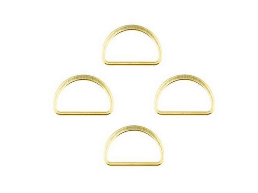 Halbrundringe / D-Ringe Metall 25 mm - 4 Stück