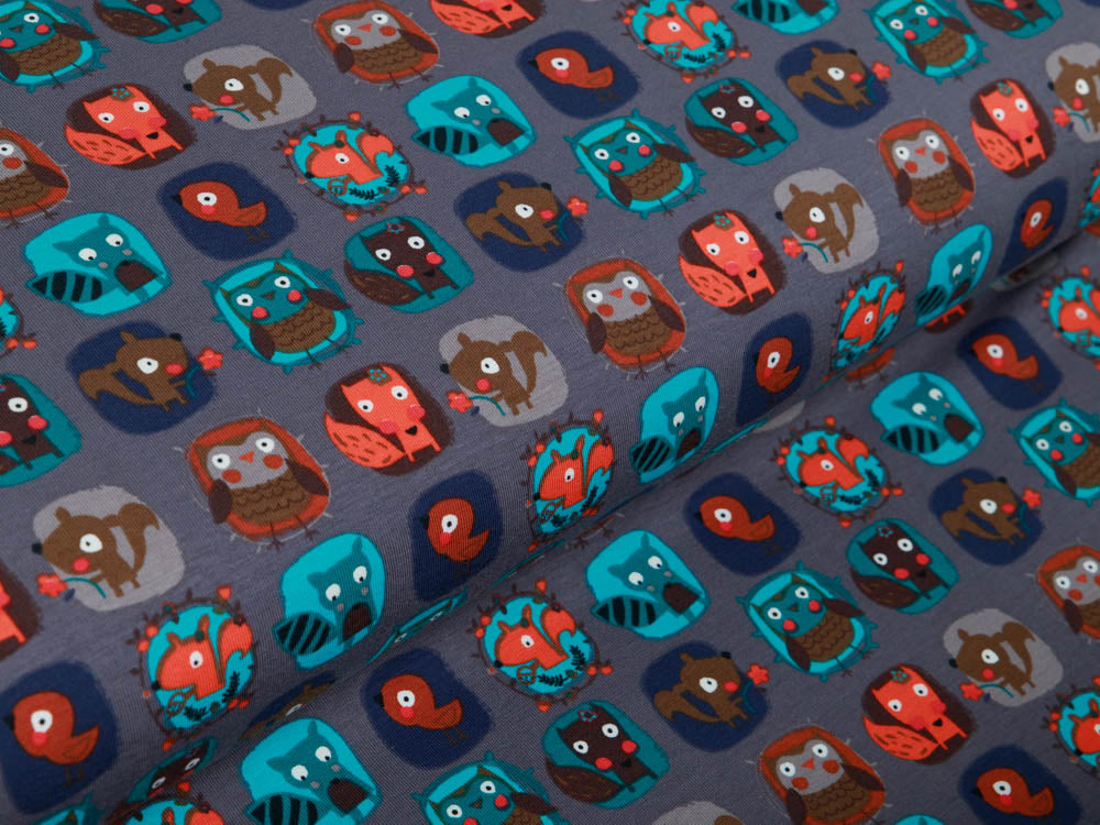 Jersey - verschiedene Patches mit Waldtieren