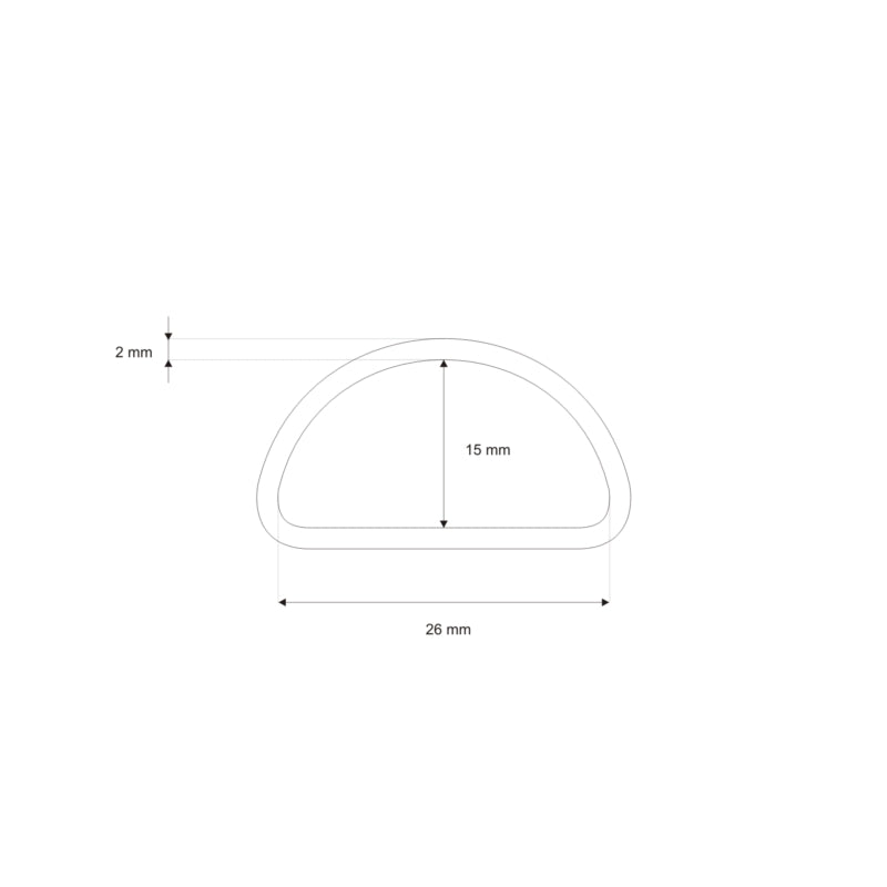 Halbrundringe / D-Ringe 4 Stück - gold