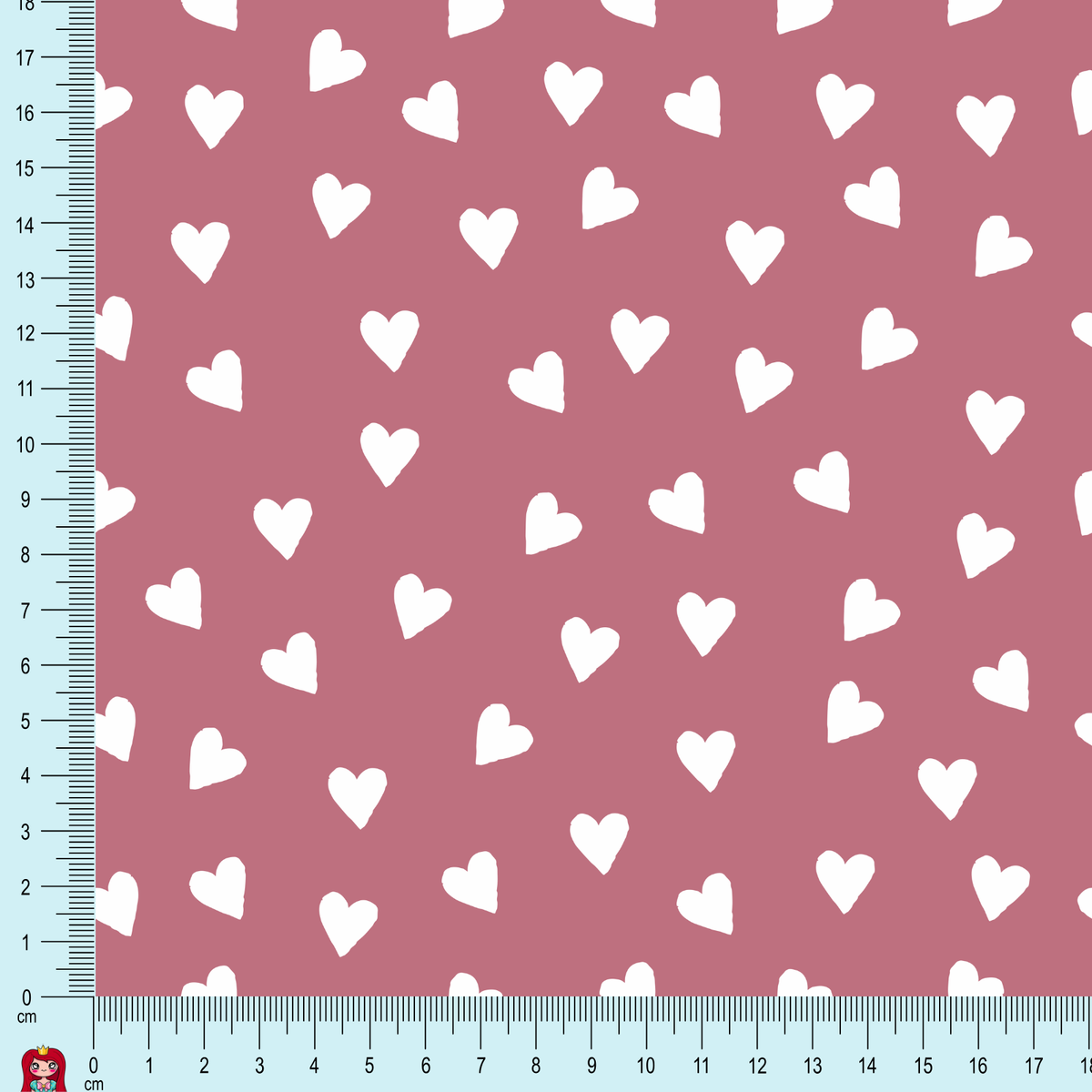 Eigenproduktion Ripp-Jersey Herzen Katzengold-Design - Herzen Kombistoff