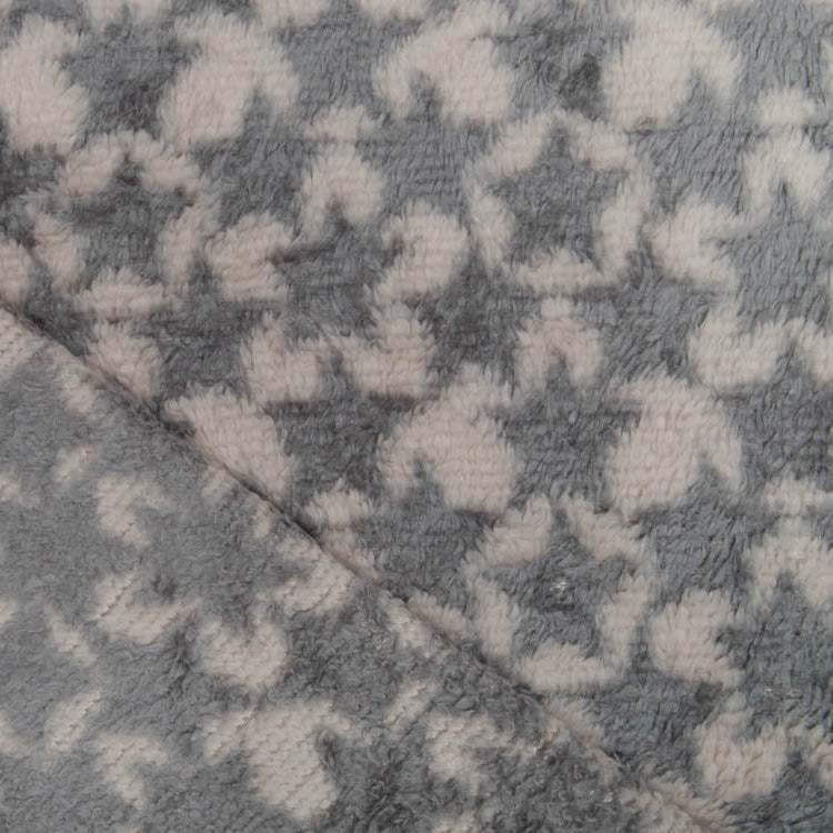 Zottel-Wellnessfleece Soft Star - Sterne - grau