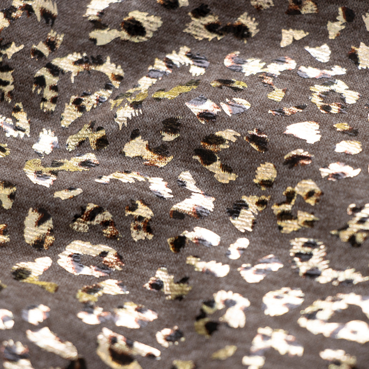 Alpenfleece mit Foliendruck - Leo Animalprint