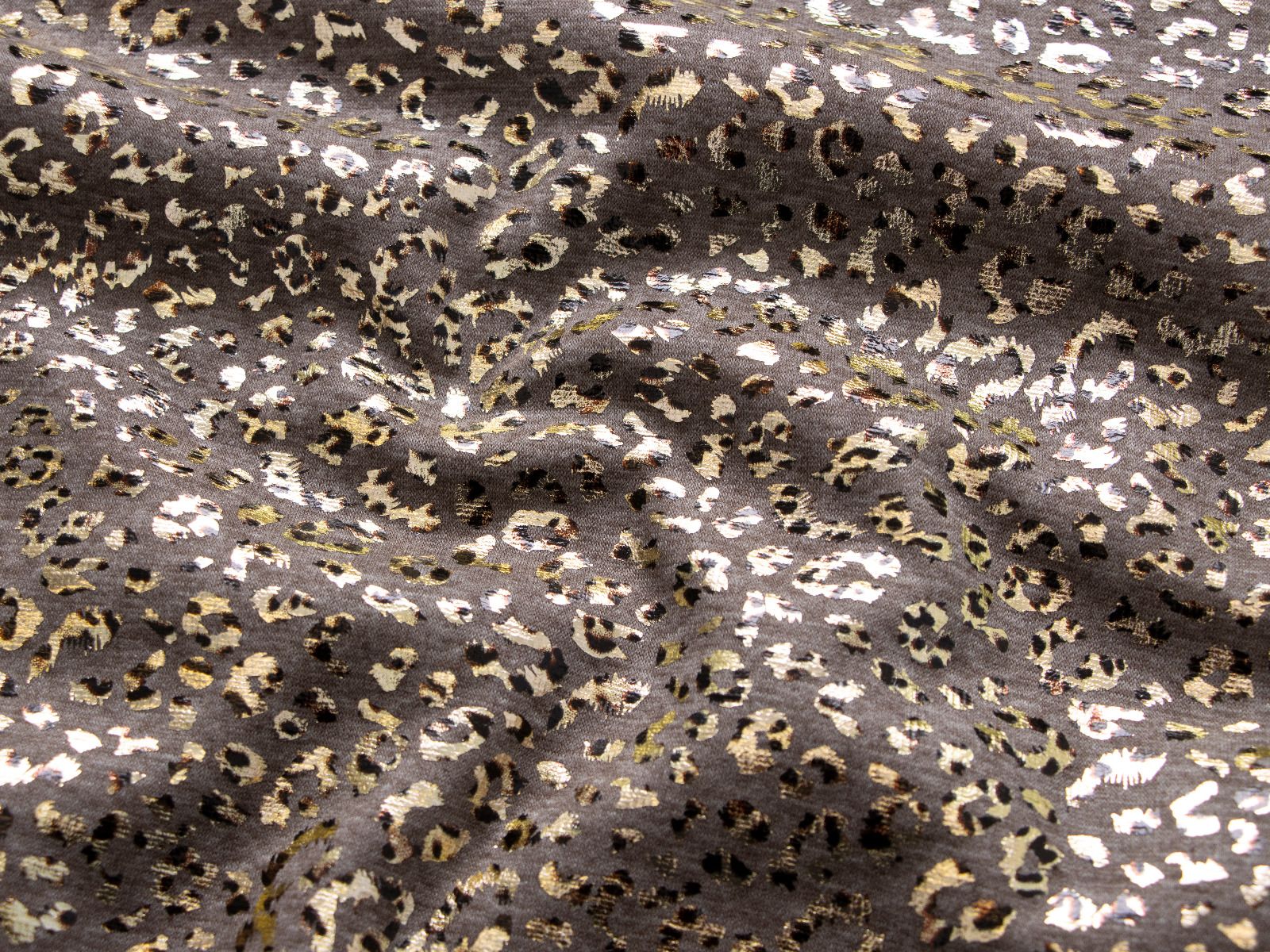 Alpenfleece mit Foliendruck - Leo Animalprint