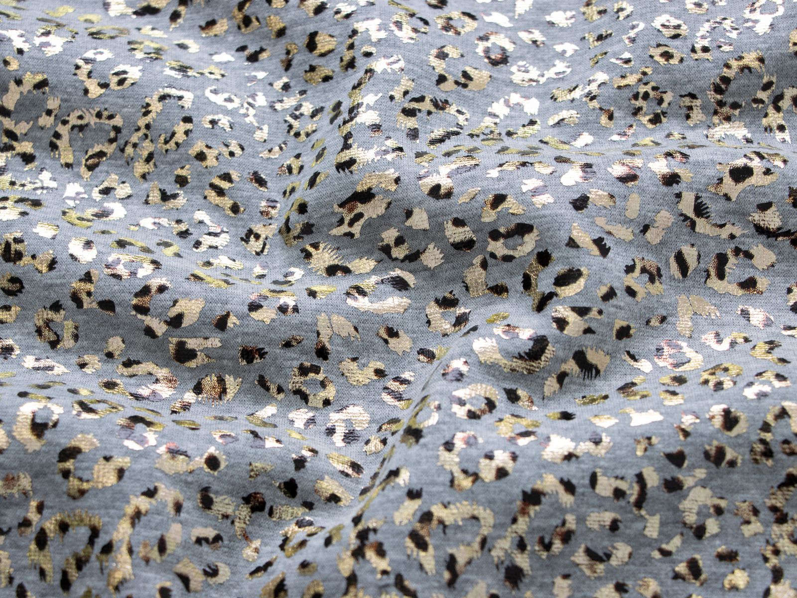 Alpenfleece mit Foliendruck - Leo Animalprint