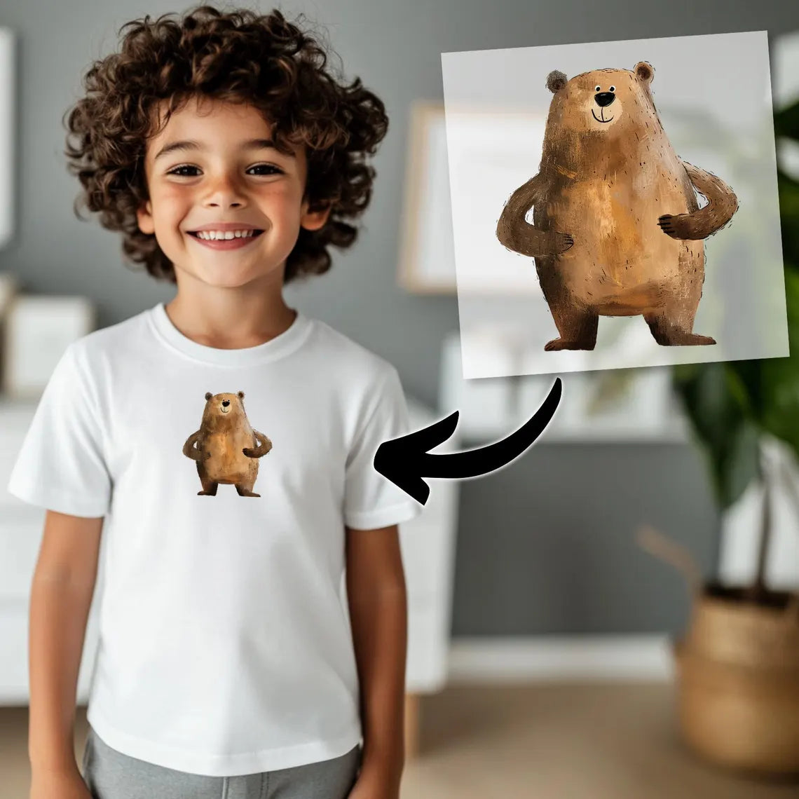 Lustiger Bär Bügelbild