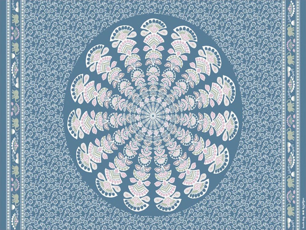 Viskose-Webware Swafing Beach Day by jolijou PANEL ca. 100 x 140 cm - Blumen und Ornamente