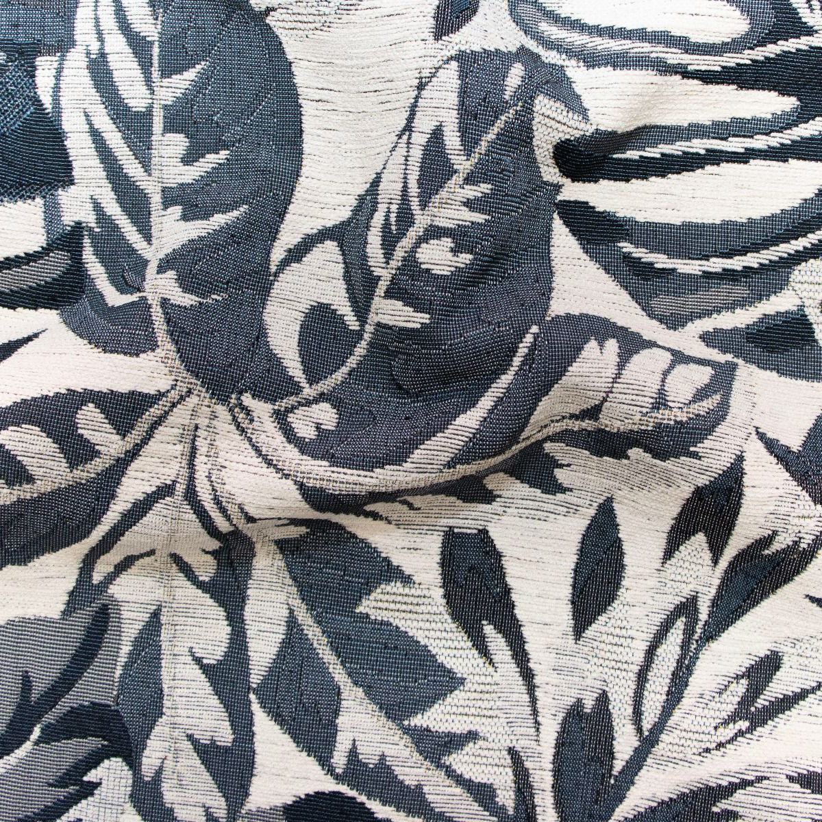 Premium Polster-, Deko- u. Taschenstoff - Blätter - Jacquard