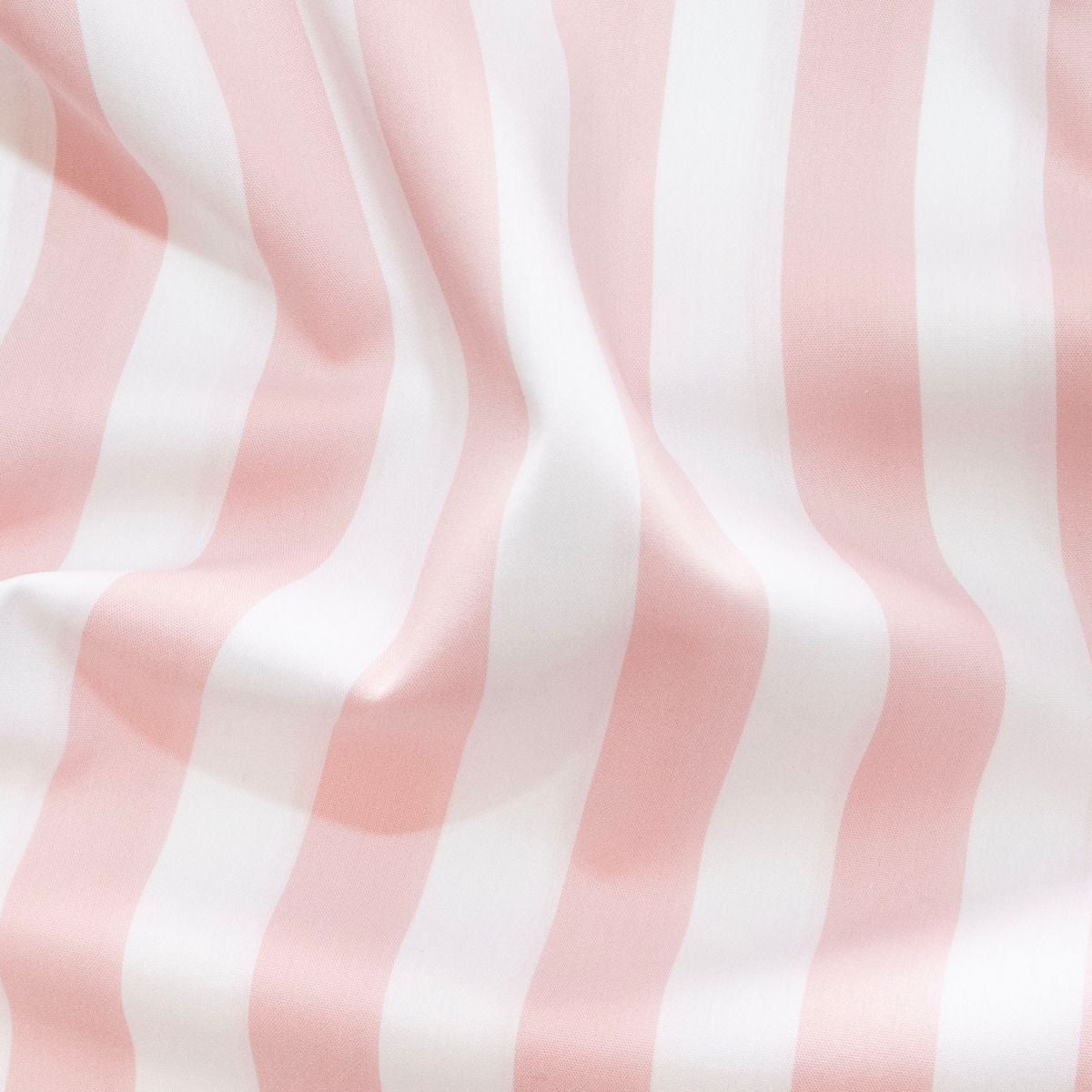 Italienische Baumwoll Popeline Stretch mercerisiert - Streifen - weiß - rosa