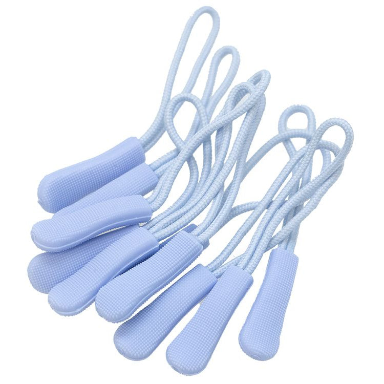 RV-Anhänger/Zipper Schlaufe 6,6 cm 10 Stück - hellblau