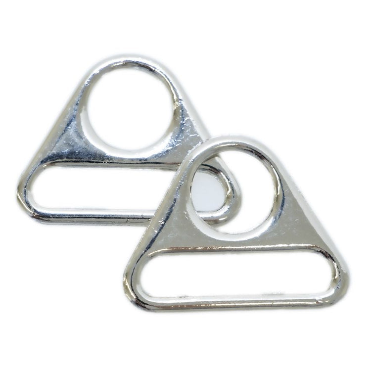 2 Triangel-Ringe - silberfarben