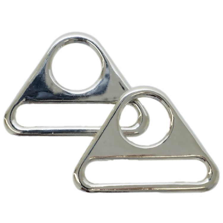 2 Triangel-Ringe - silberfarben