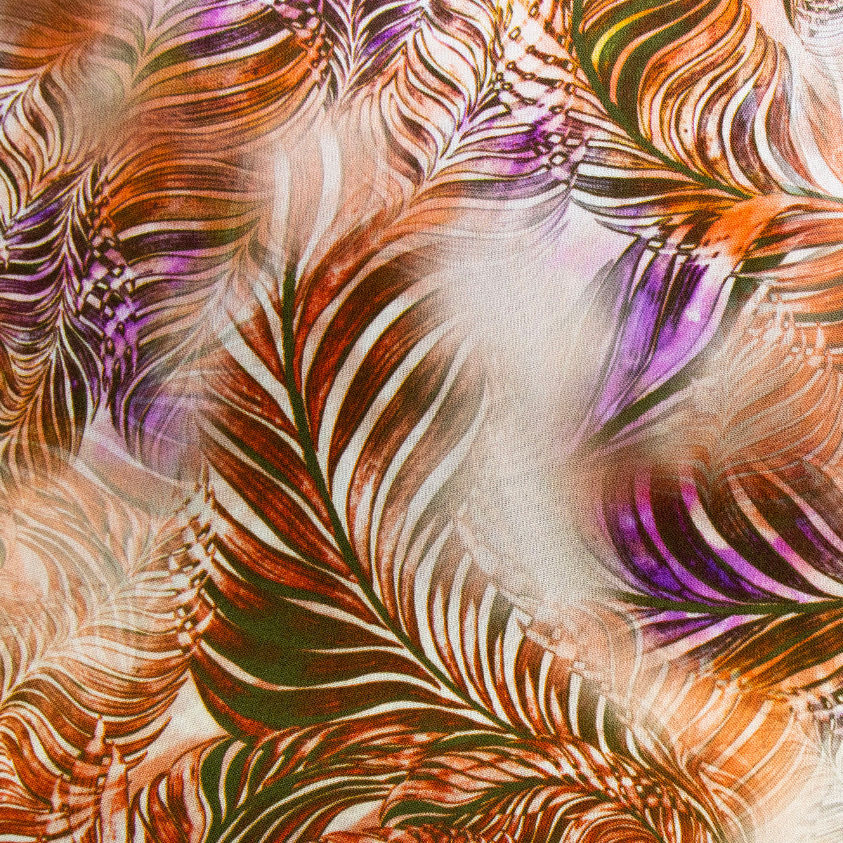 Webware Viskose Rayon - Blätter - orange