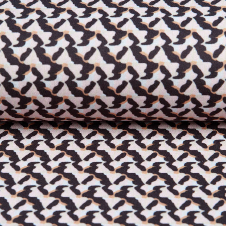 Webware Baumwolle - Abstraktes Muster - creme