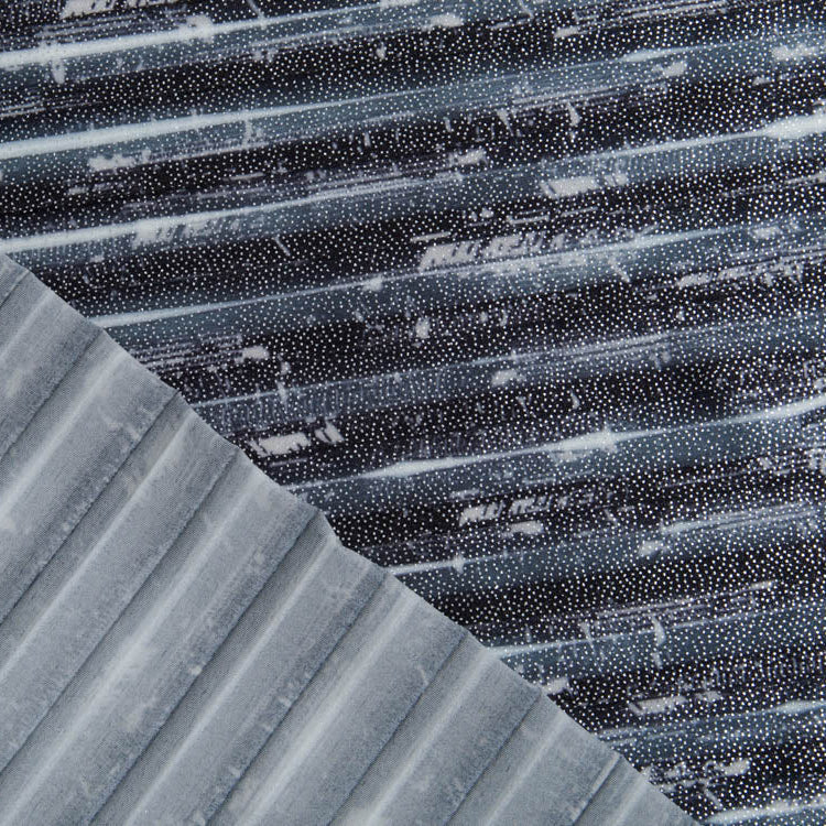 Plissee Chiffon - Glitzeroptik - grau