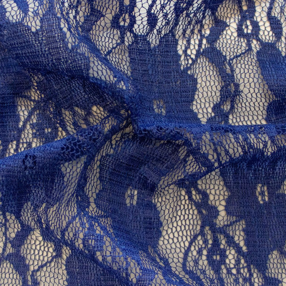 Elastische Spitze Stoff leicht glänzend - Blumenranken - uni