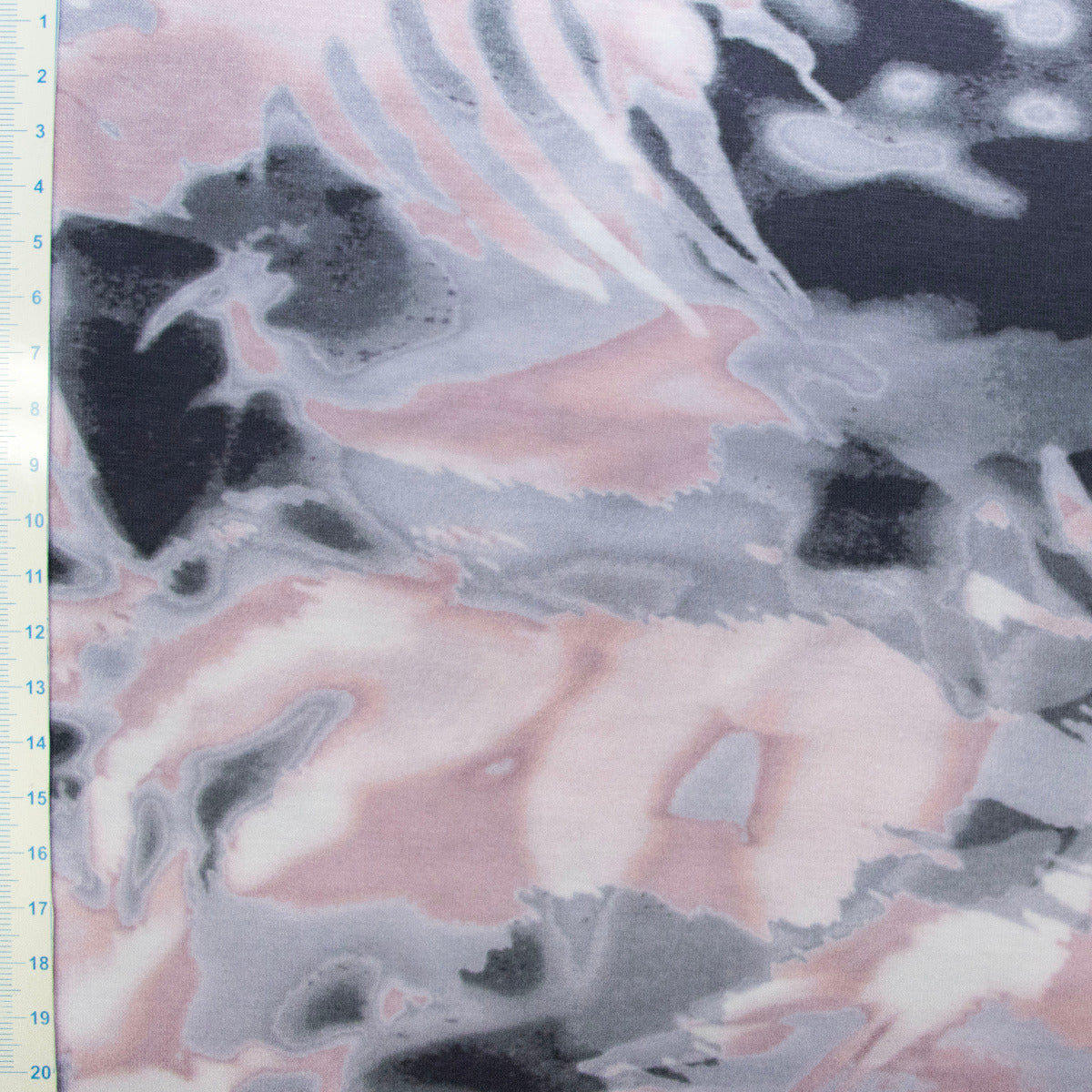 Jersey Digitaldruck - Abstraktes Muster - weiß - rosa