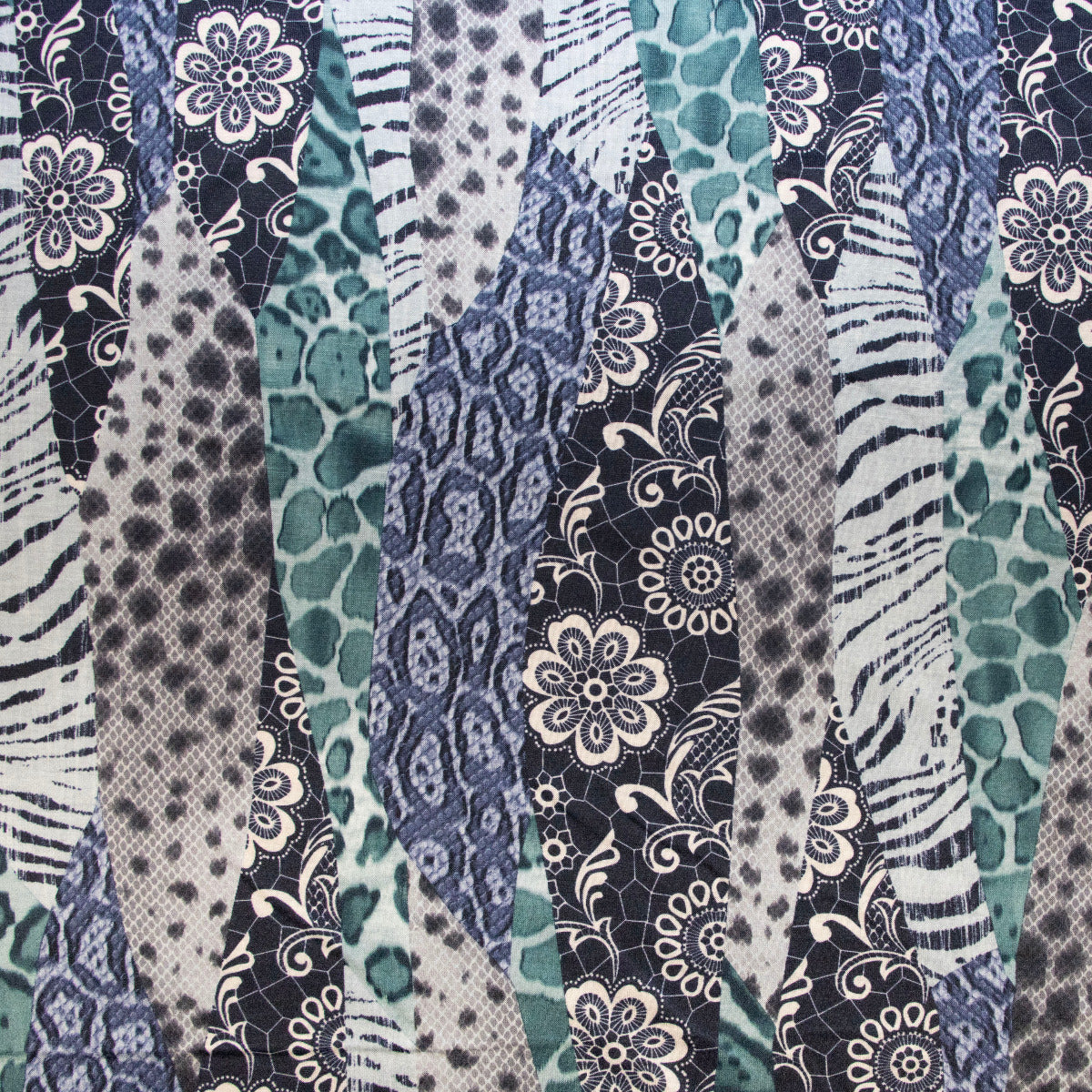 Jersey Digitaldruck -  Verschiedene Animalprints - Blau
