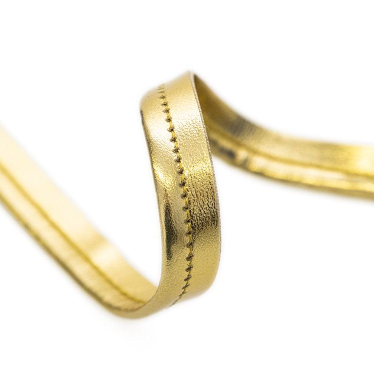 Paspelband Biese aus Kunstleder ca. 10 mm - metallic