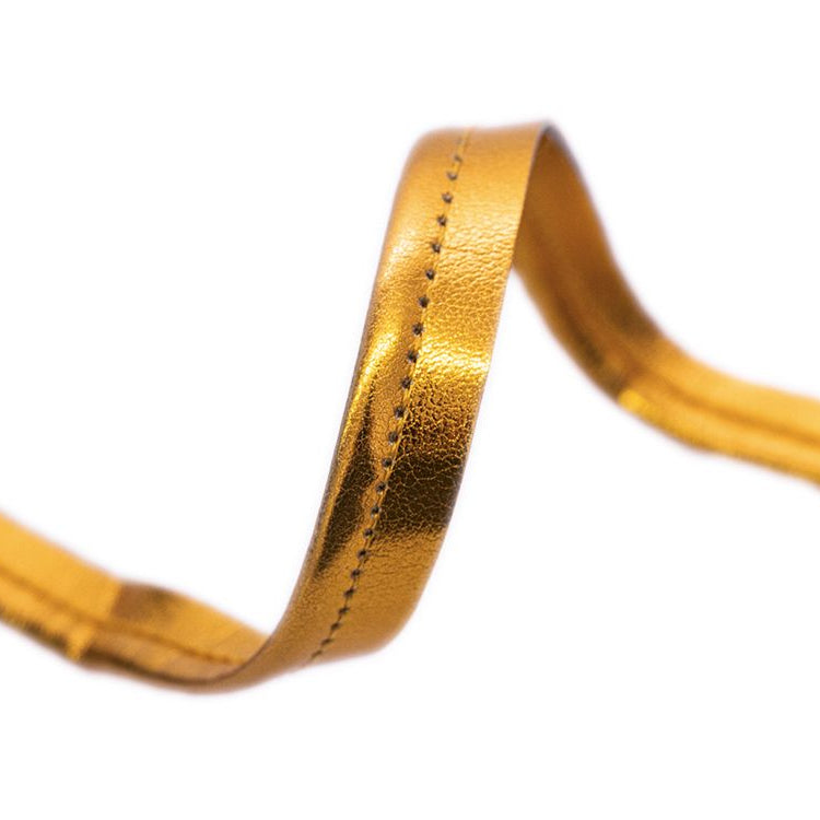Paspelband Biese aus Kunstleder ca. 10 mm - metallic