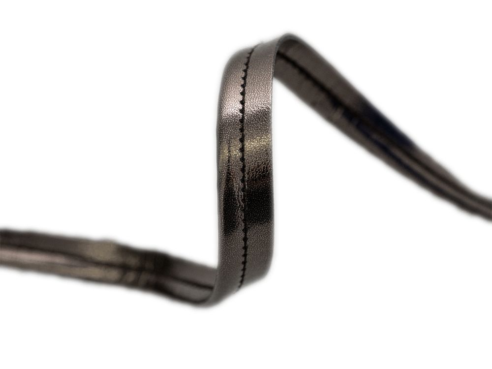 Paspelband Biese aus Kunstleder ca. 10 mm - metallic