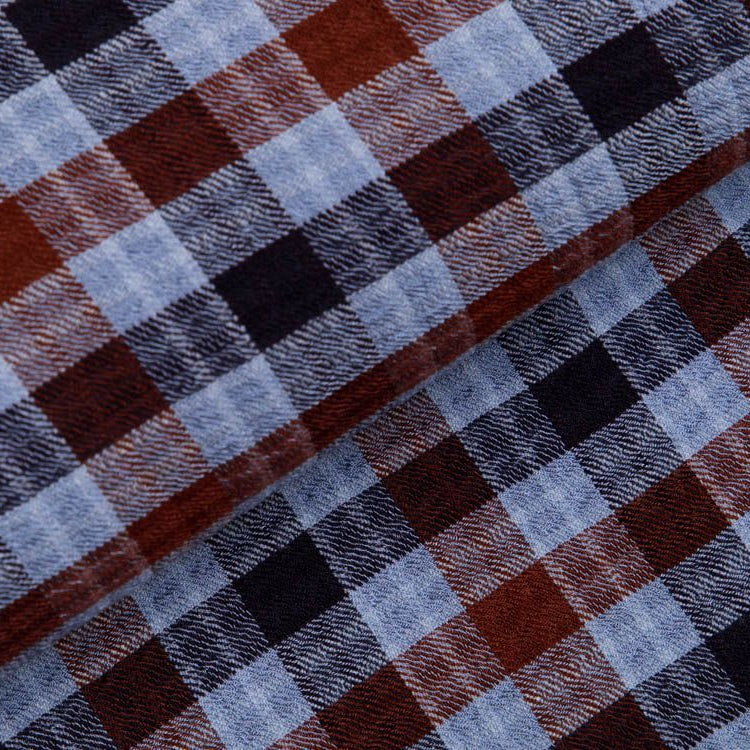 Webware Viskose Washed Checks - Karos 1 x 1 cm