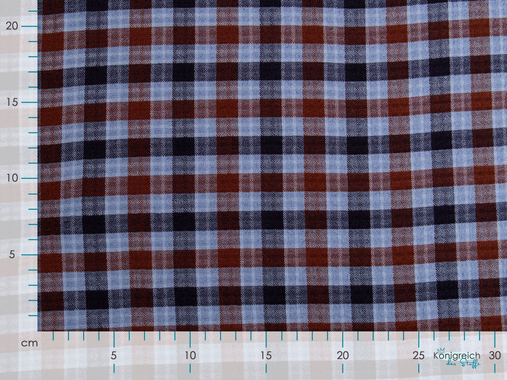 Webware Viskose Washed Checks - Karos 1 x 1 cm