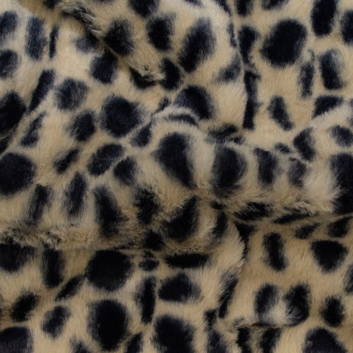 Fellimitat softweich - Leo - beige - schwarz