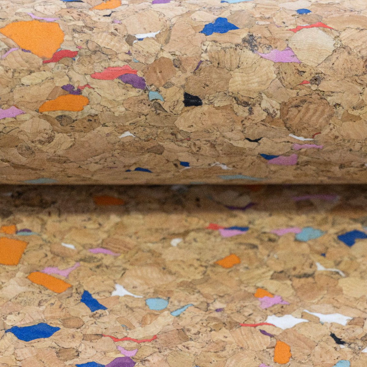 Kork Coupon ca. 50 cm x 65 cm - buntes Konfetti