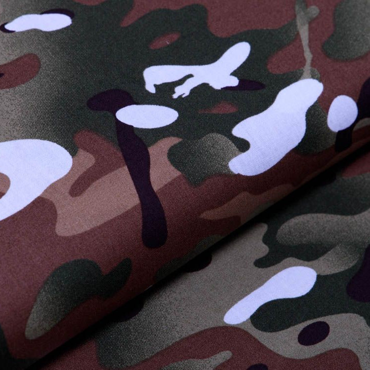 Webware Popeline Baumwolle - Camouflage - grün