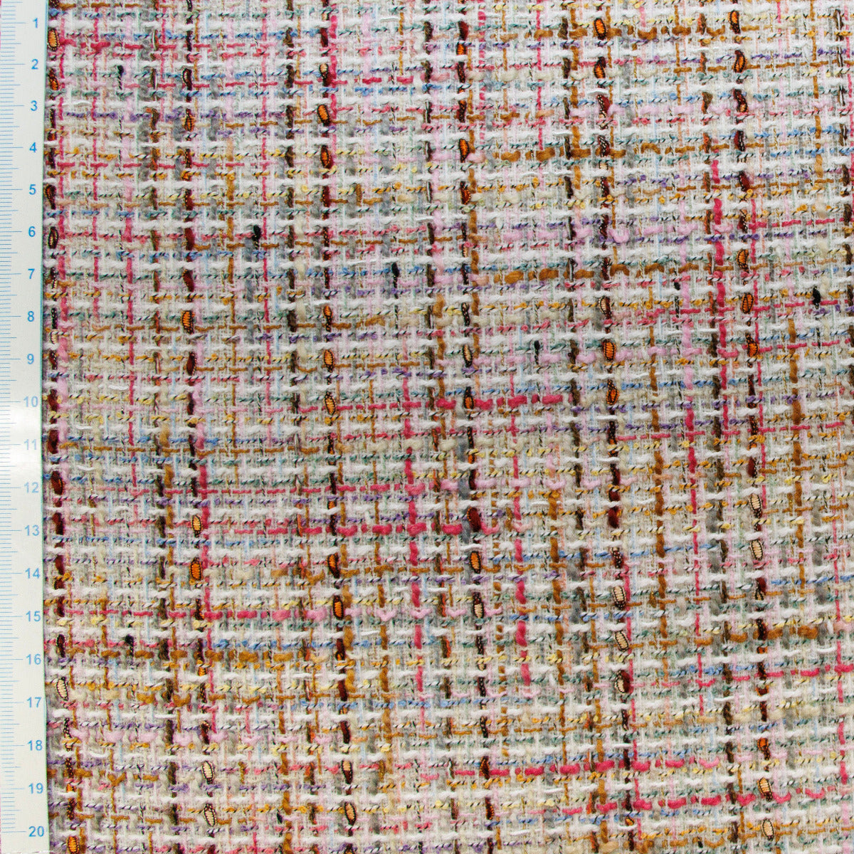 Tweed Mantelstoff - Karo mit Glitzer