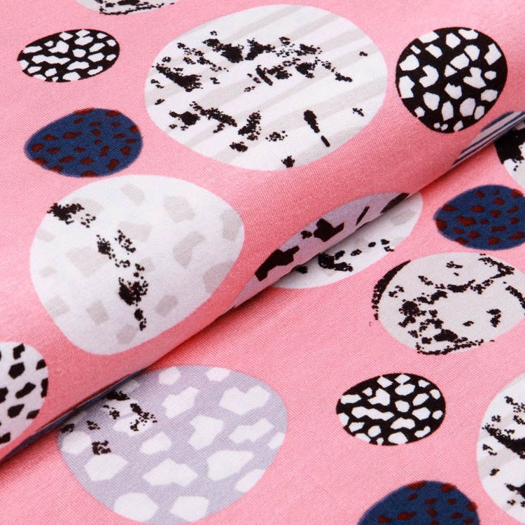 Viskose Jersey - abstraktes Muster - rosa