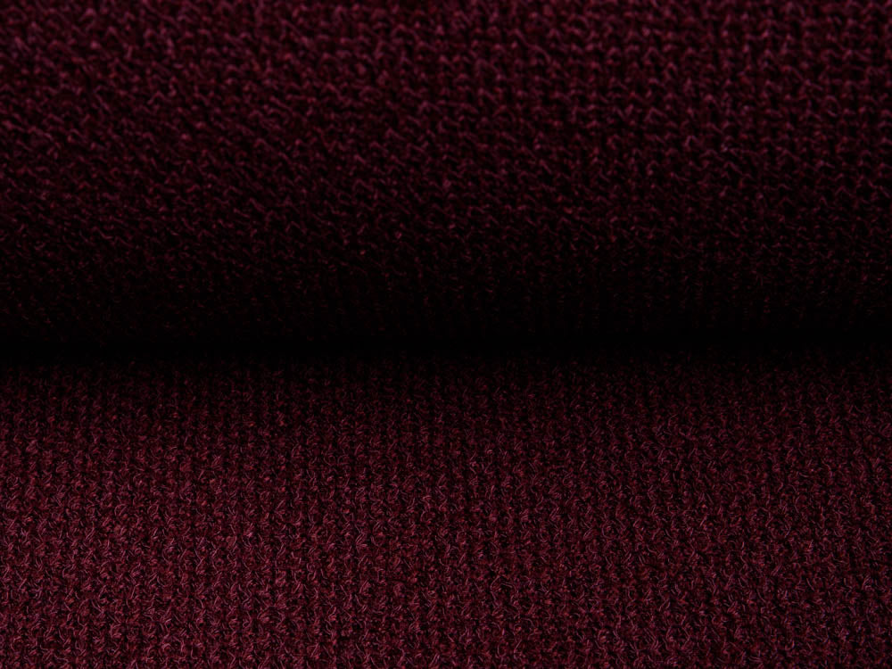 Jersey Modal - Abstraktes Blättermuster - weinrot